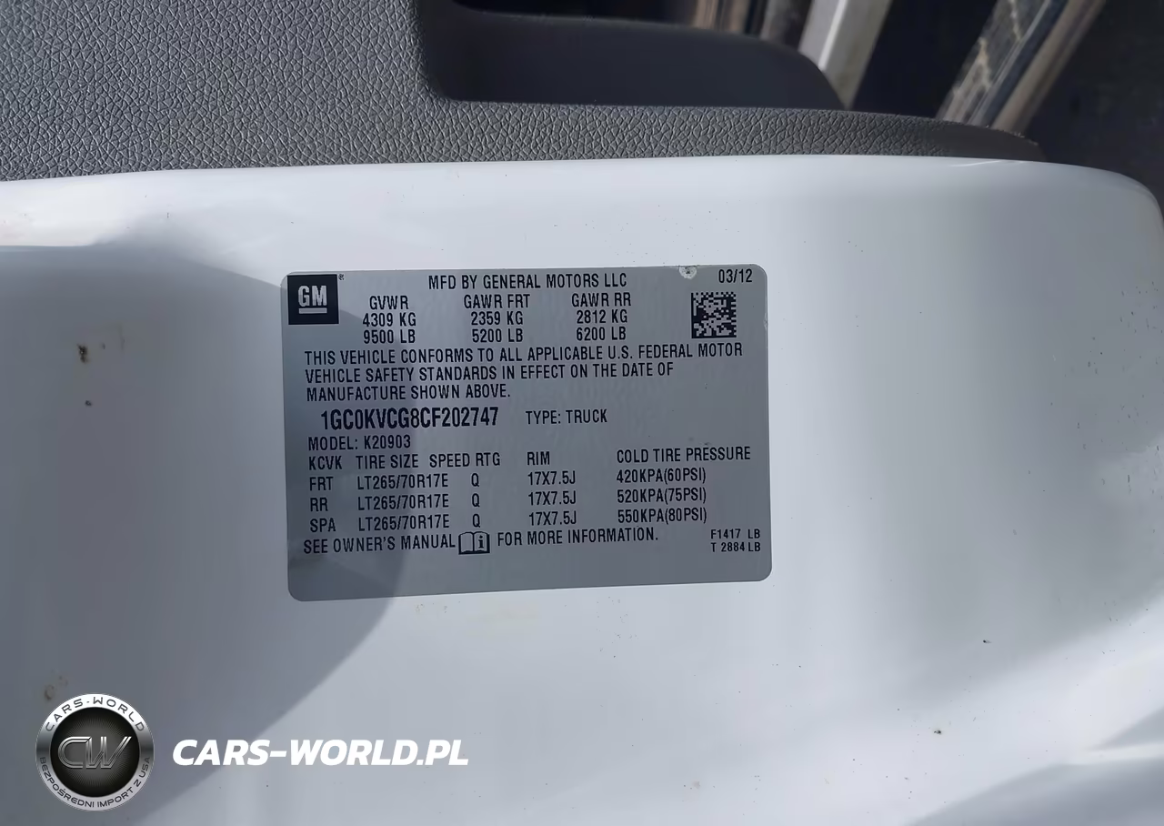 2012 Chevrolet Silverado 2500Hd Work Truck VIN:1GC0KVCG8CF202747 - 9