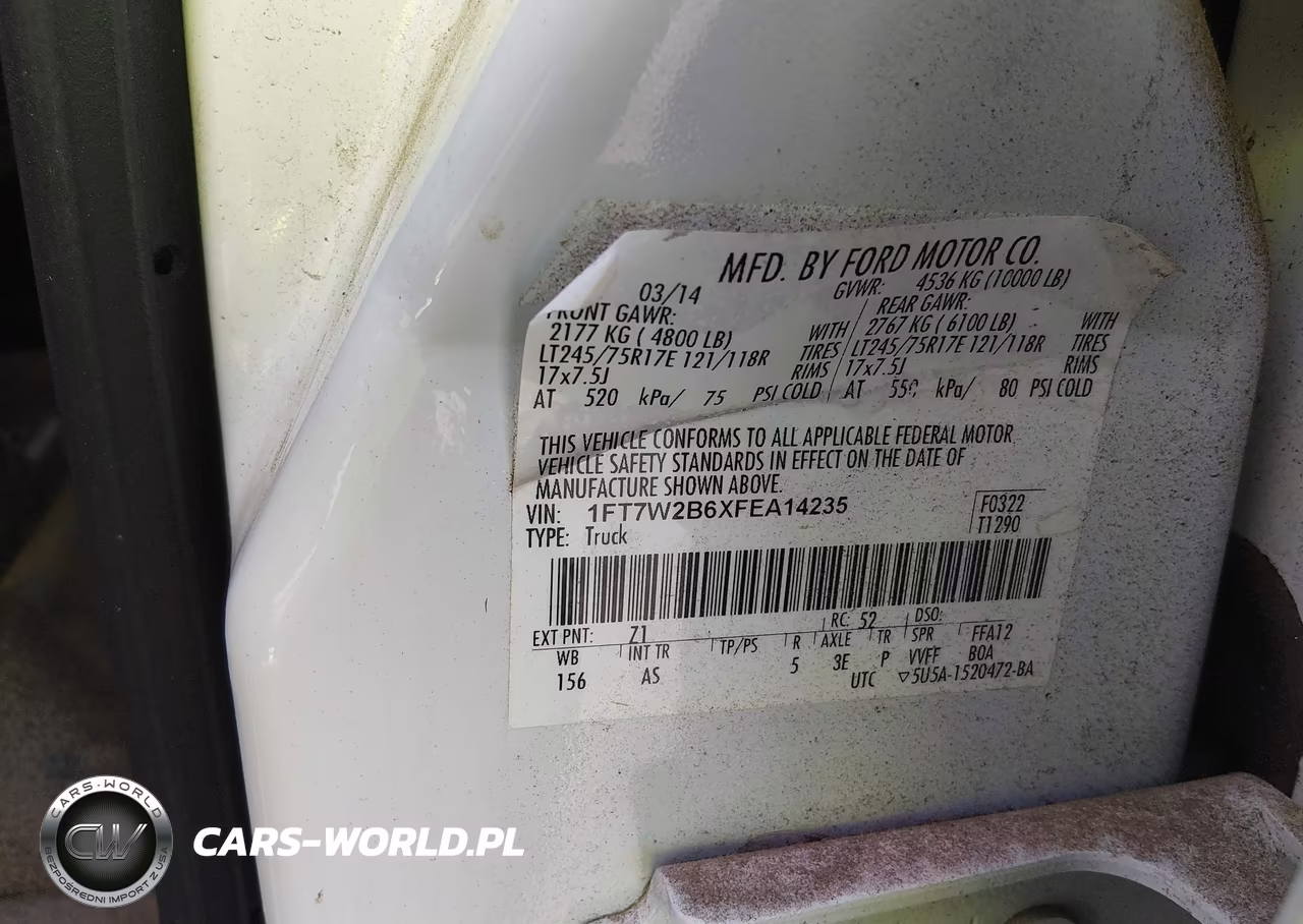 2015 Ford F-250 Xl VIN:1FT7W2B6XFEA14235 - 9
