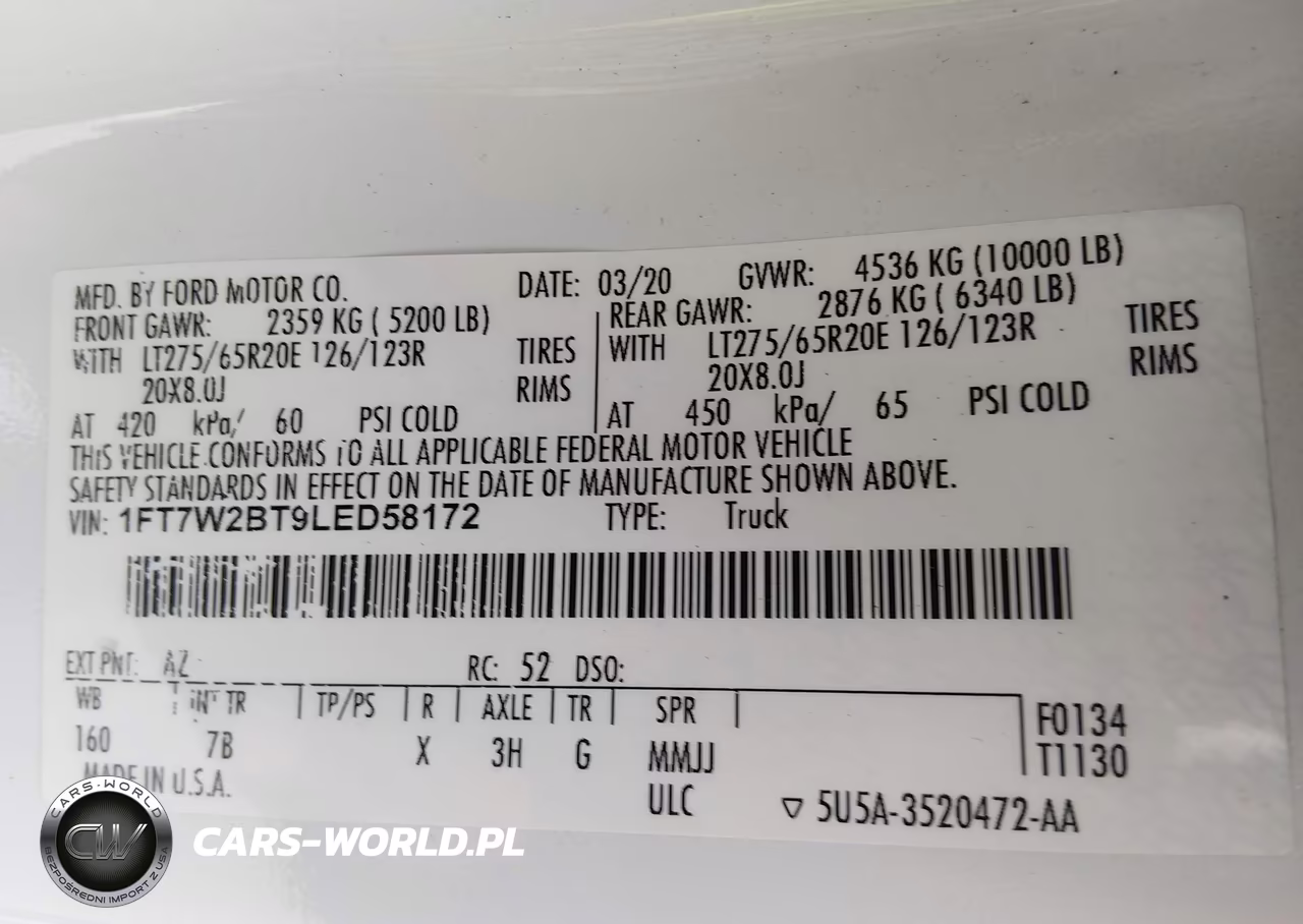 2020 Ford F-250 Platinum VIN:1FT7W2BT9LED58172 - 9