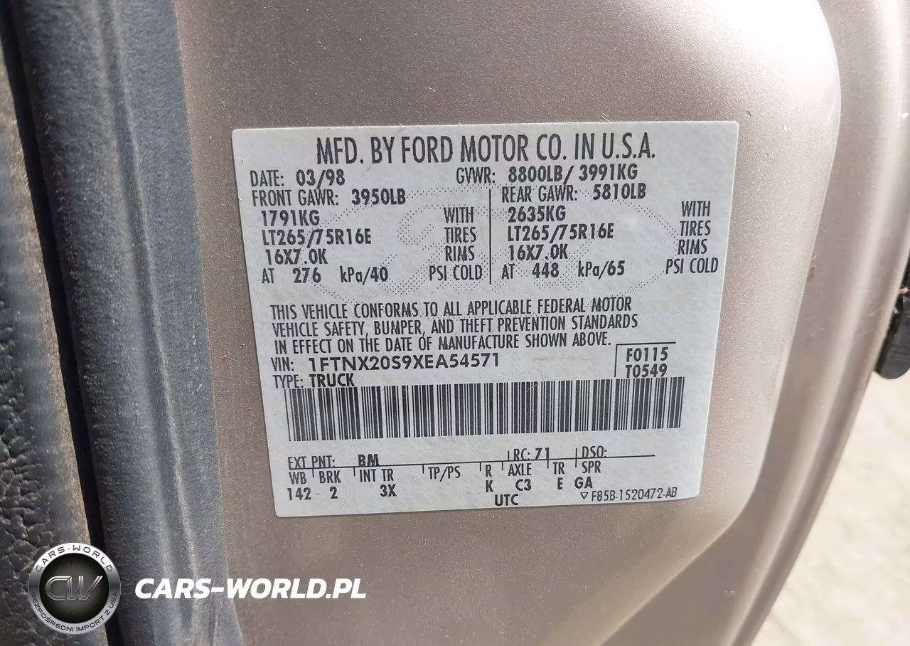 1999 Ford F-250 Lariat-Xl-Xlt VIN:1FTNX20S9XEA54571 - 9