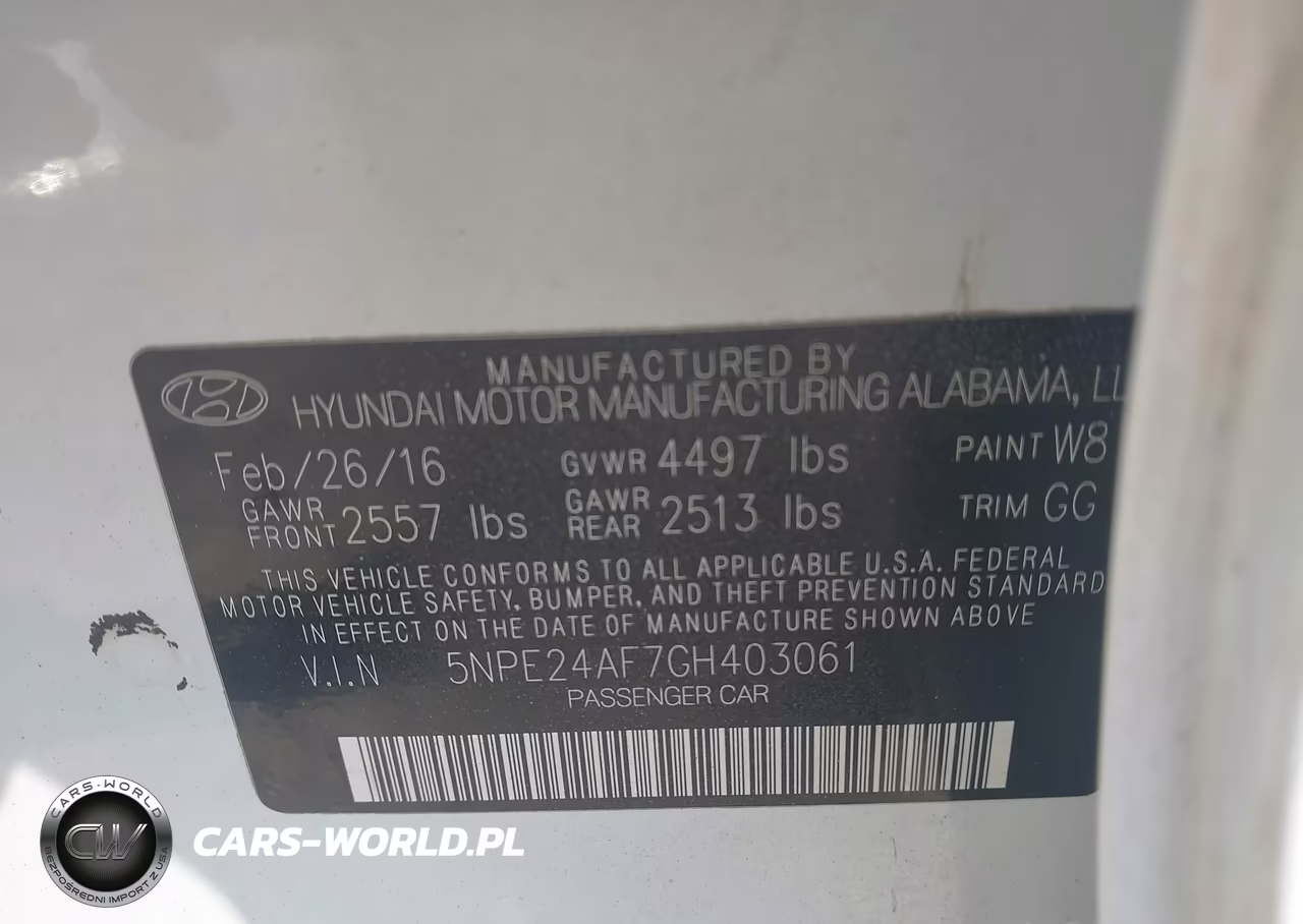 2016 Hyundai Sonata VIN:5NPE24AF7GH403061 - 9