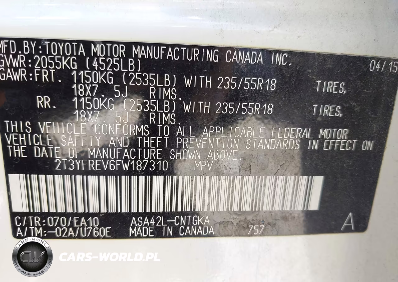 2015 Toyota Rav4 Limited VIN:2T3YFREV6FW187310 - 9