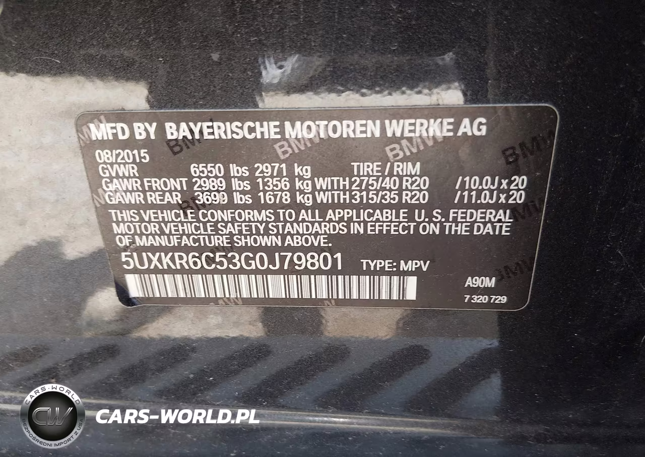 2016 BMW X5 xDrive50I VIN:5UXKR6C53G0J79801 - 9