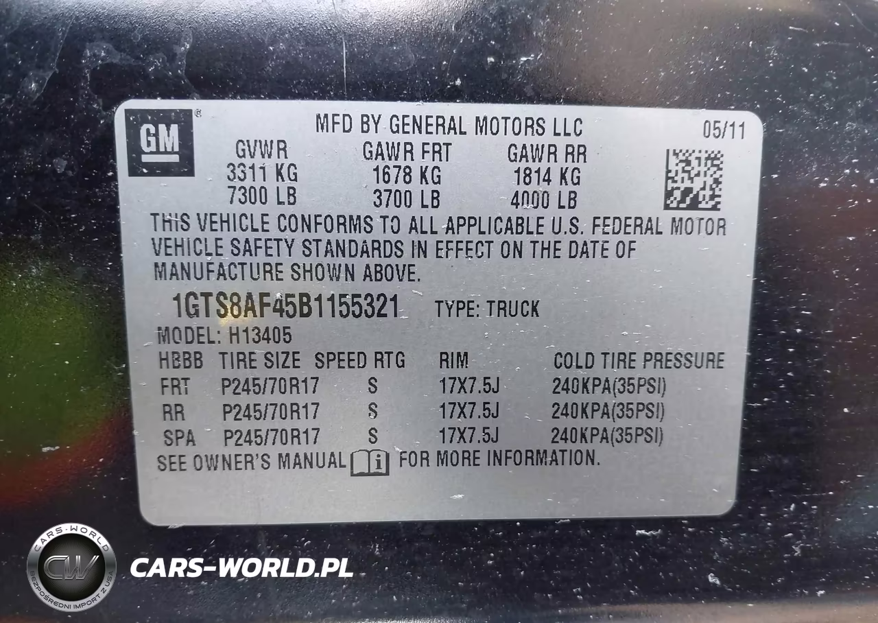 2011 GMC Savana 1500 Work Van VIN:1GTS8AF45B1155321 - 9