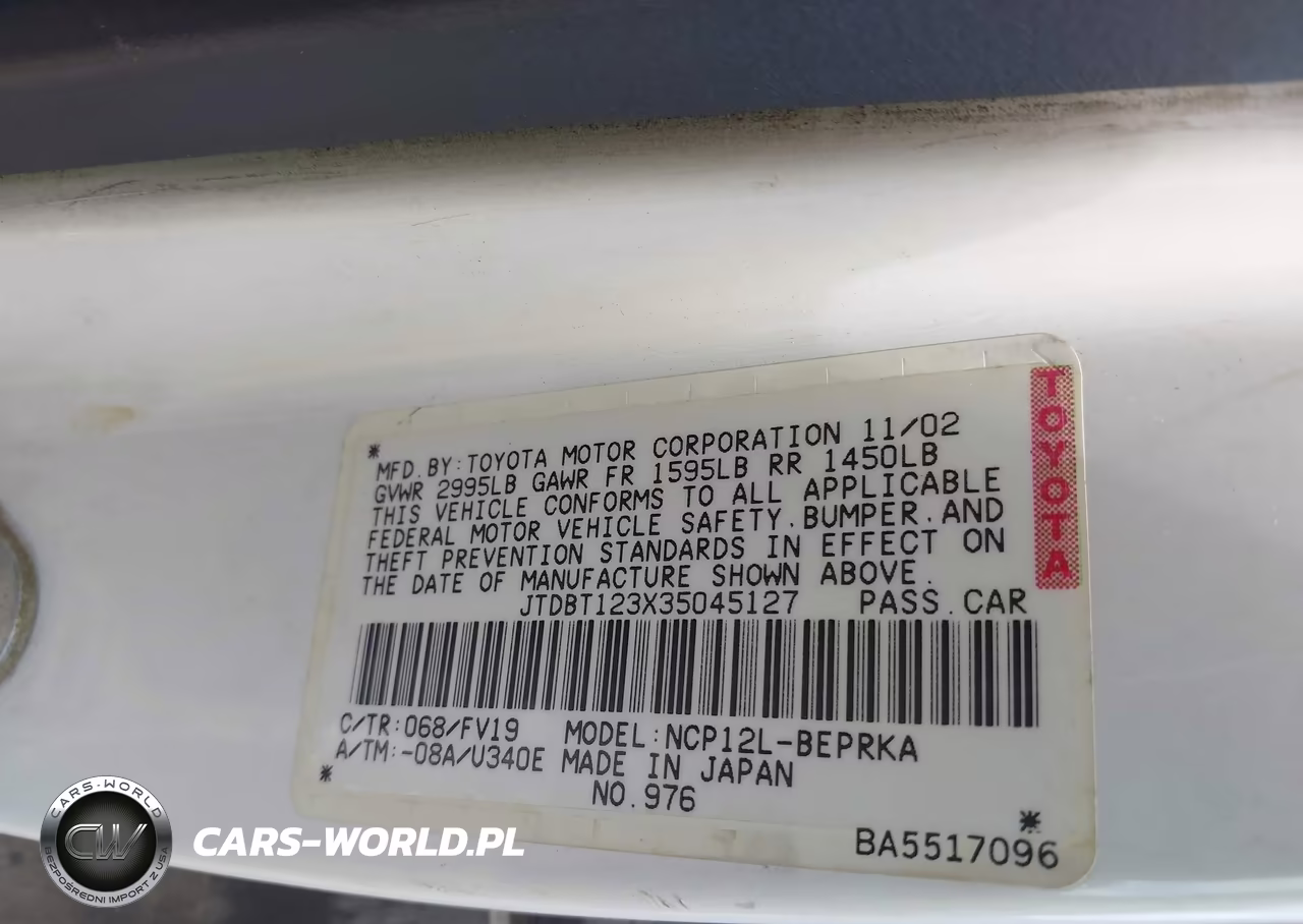 2003 Toyota Echo VIN:JTDBT123X35045127 - 9