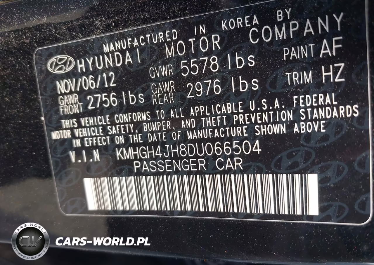 2013 Hyundai Equus Signature VIN:KMHGH4JH8DU066504 - 9