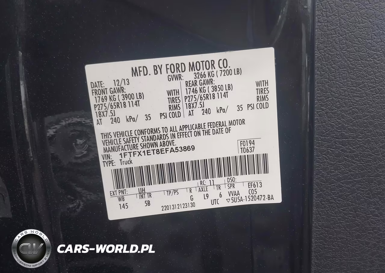 2014 Ford F-150 Fx4-Lariat-Xl-Xlt VIN:1FTFX1ET8EFA53869 - 9