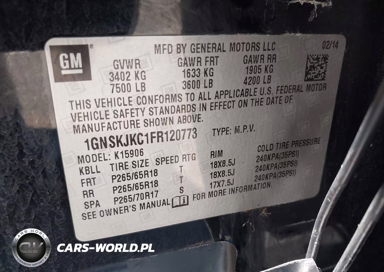 2015 Chevrolet Suburban Lt VIN:1GNSKJKC1FR120773 - 9