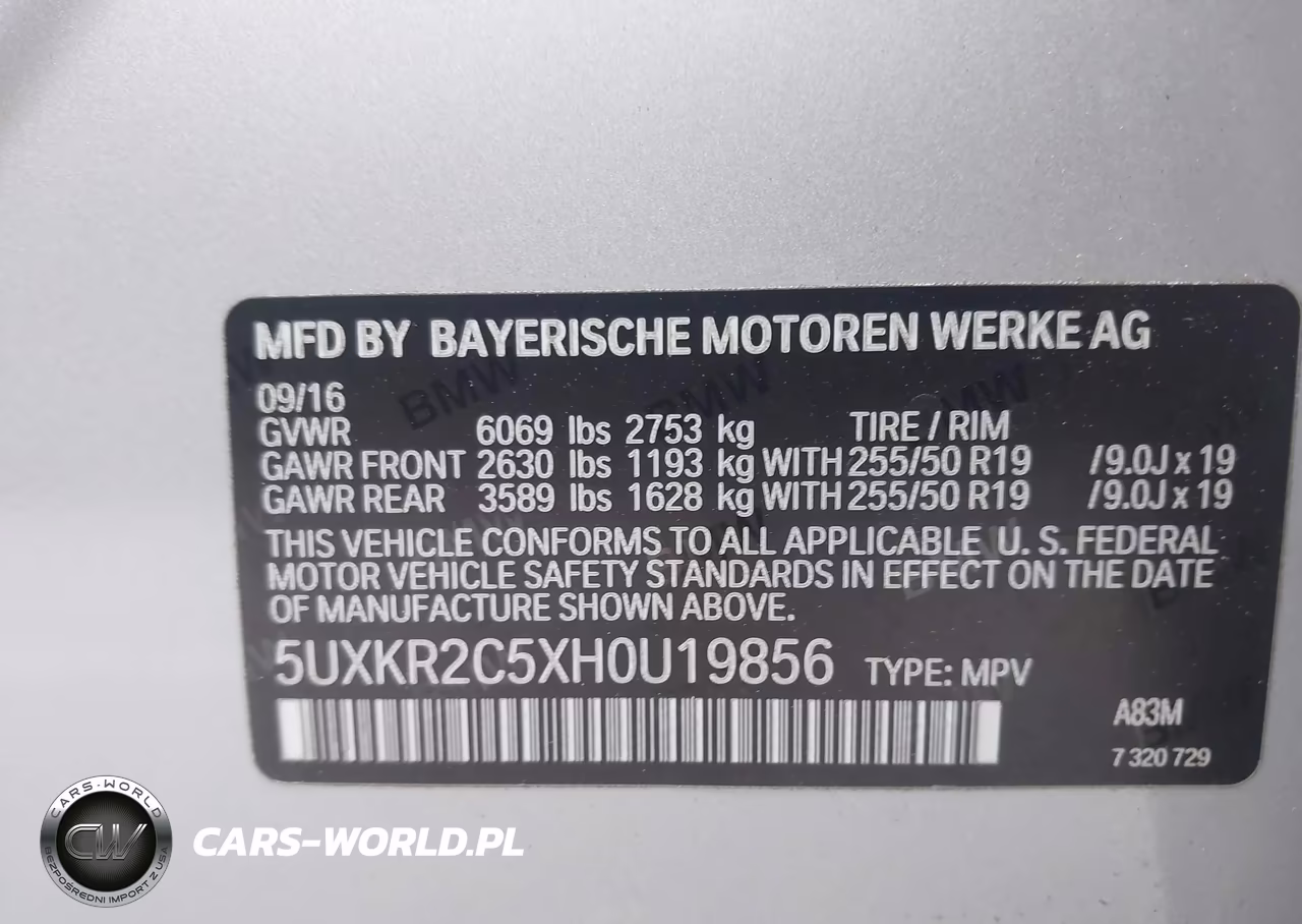 2017 BMW X5 Sdrive35I VIN:5UXKR2C5XH0U19856 - 9