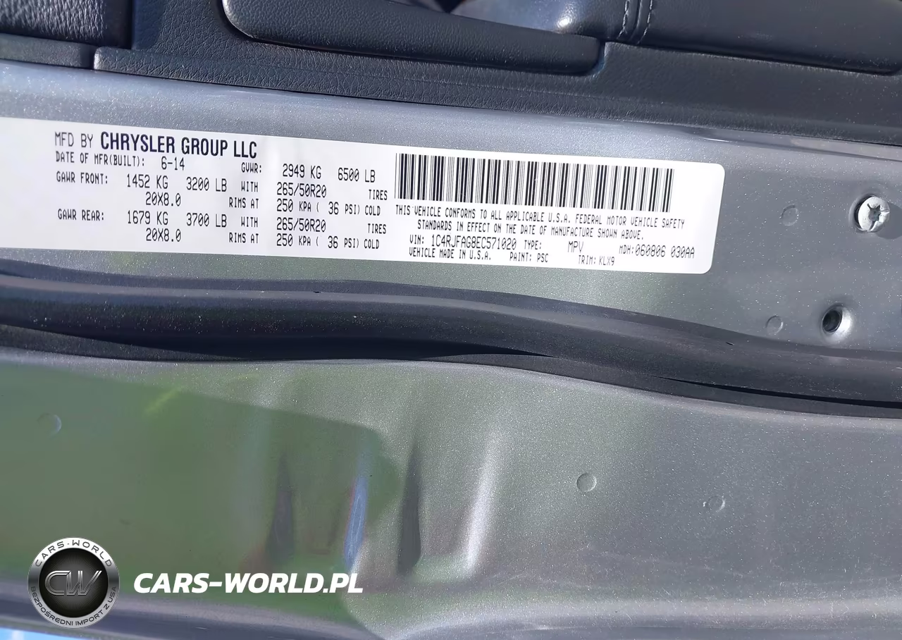 2014 Jeep Grand Cherokee Altitude VIN:1C4RJFAG8EC571020 - 9