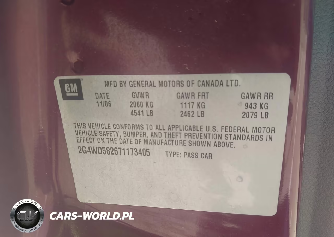 2007 Buick Lacrosse Cxl VIN:2G4WD582671173405 - 9