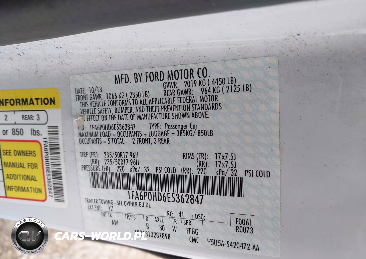 2014 Ford Fusion Se VIN:1FA6P0HD6E5362847 - 9