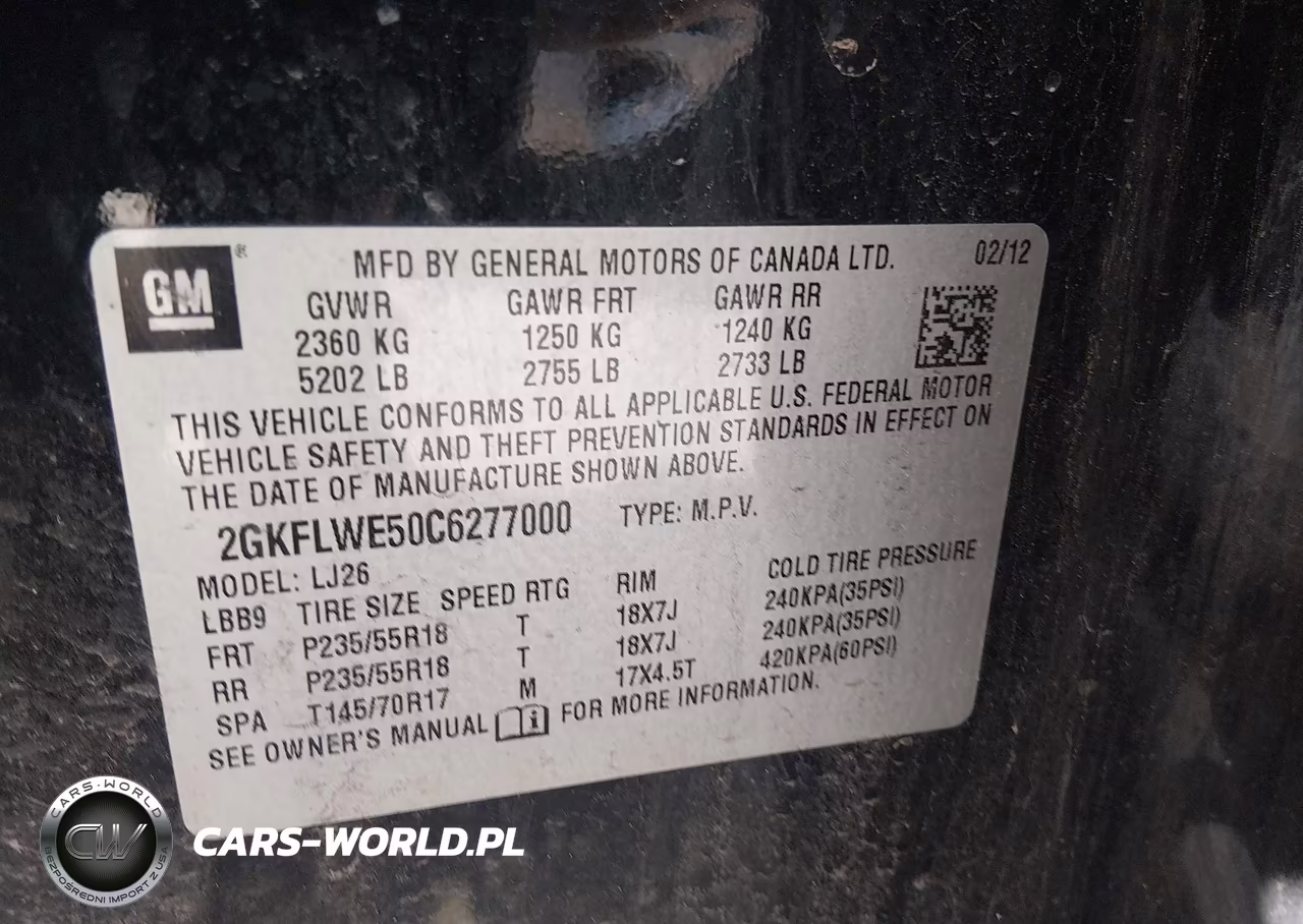 2012 GMC Terrain Slt-2 VIN:2GKFLWE50C6277000 - 9