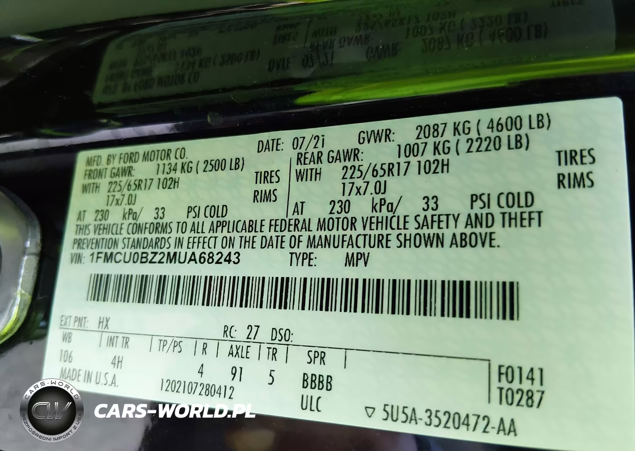 2021 Ford Escape Se Hybrid VIN:1FMCU0BZ2MUA68243 - 9