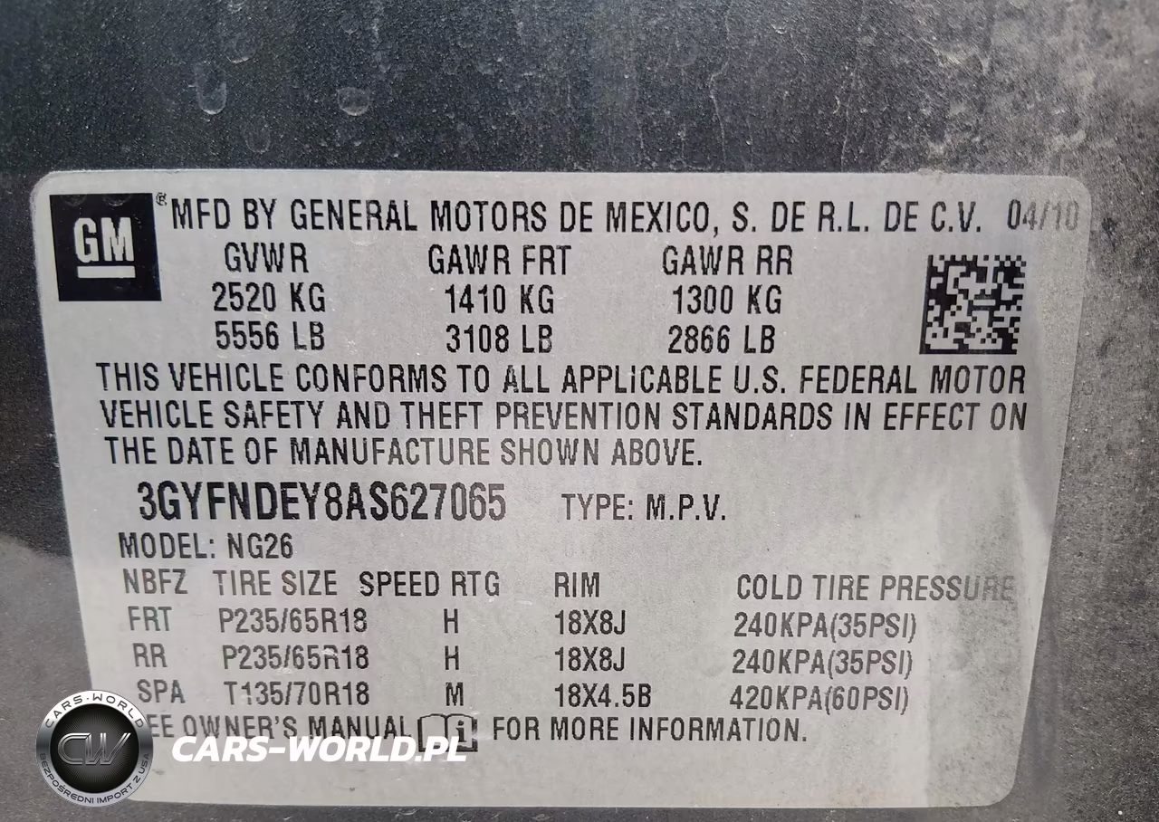 2010 Cadillac Srx Luxury Collection VIN:3GYFNDEY8AS627065 - 9