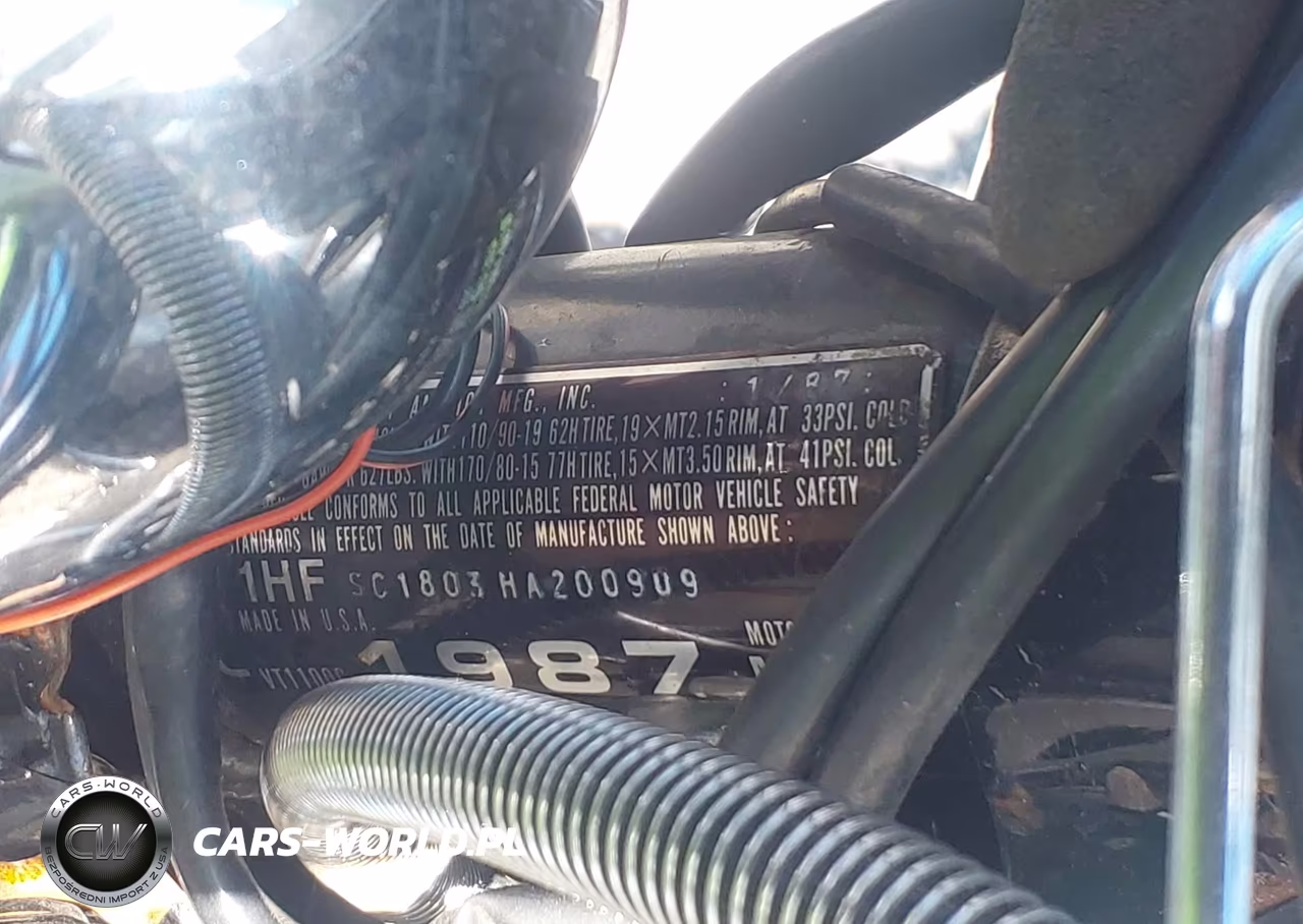 1987 Honda Vt1100 C VIN:1HFSC1803HA200909 - 10