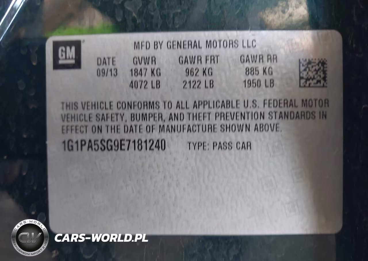2014 Chevrolet Cruze Ls Auto VIN:1G1PA5SG9E7181240 - 9