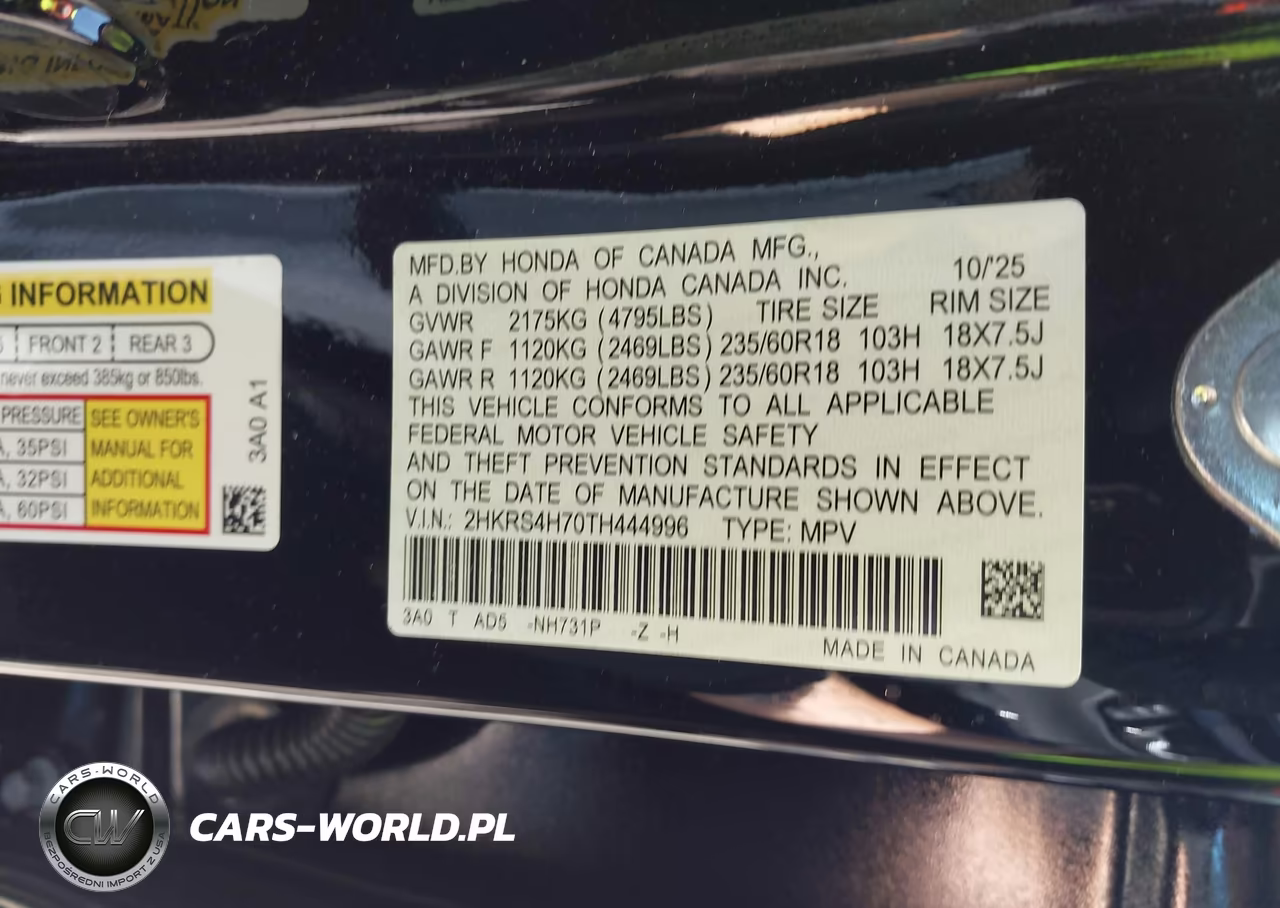 2026 Honda Cr-V Ex-L Awd VIN:2HKRS4H70TH444996 - 9