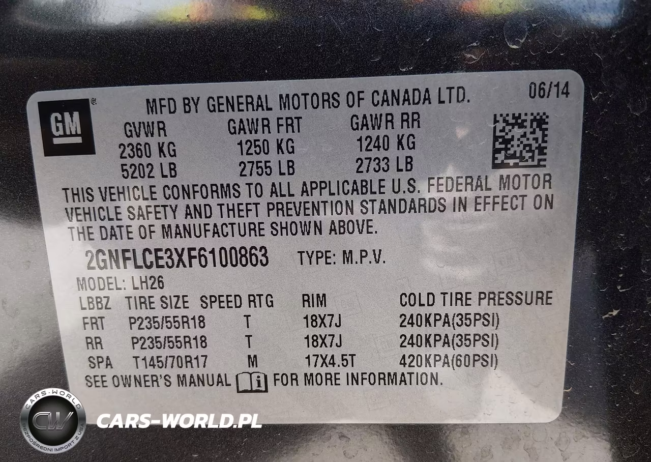 2015 Chevrolet Equinox Lt VIN:2GNFLCE3XF6100863 - 9