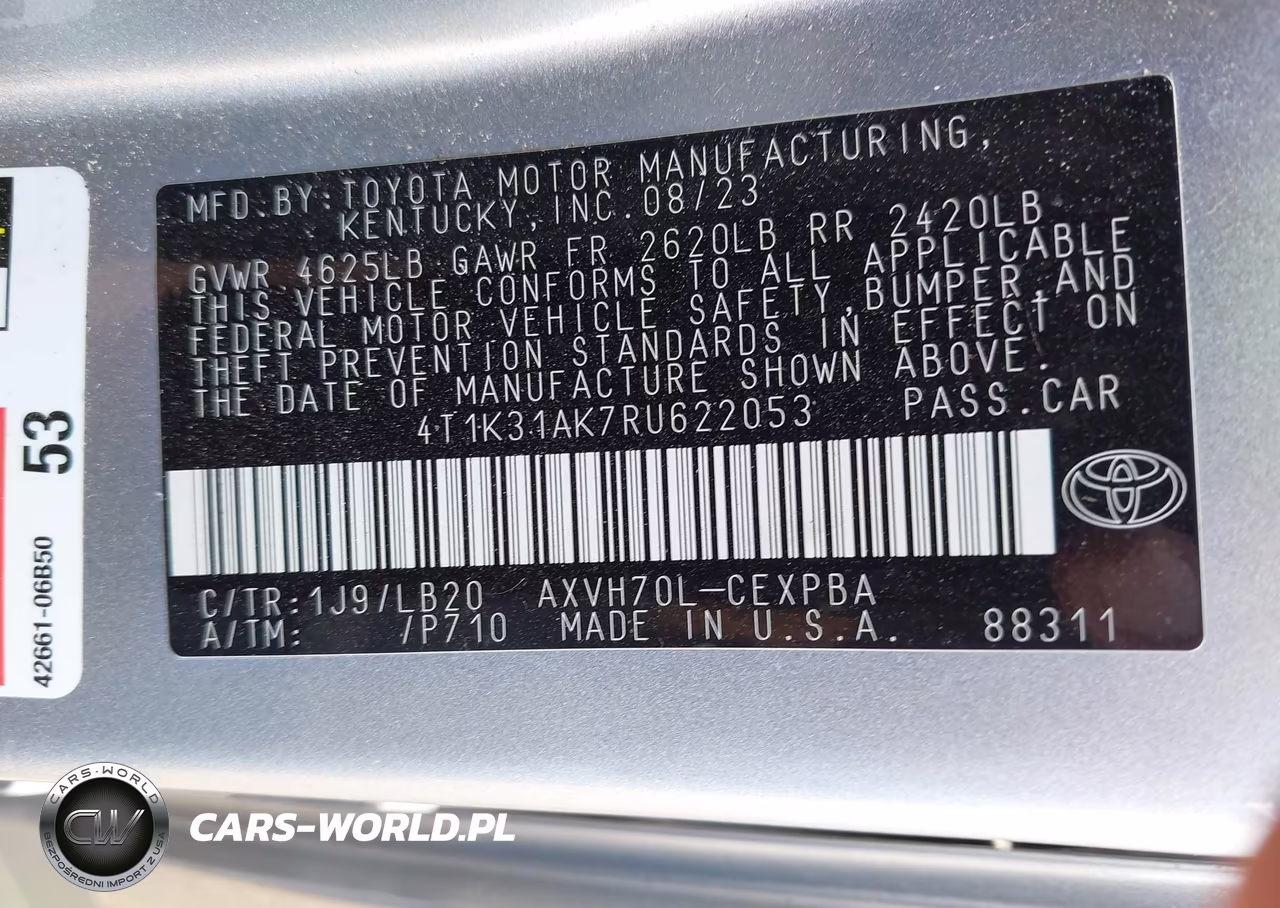 2024 Toyota Camry Hybrid Xse VIN:4T1K31AK7RU622053 - 9