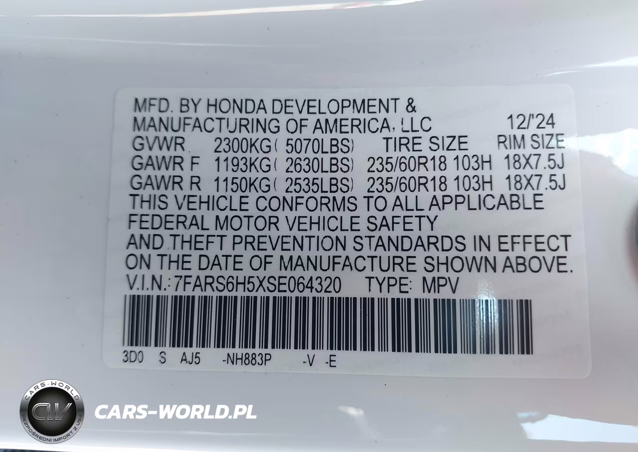 2025 Honda Cr-V Hybrid Sport VIN:7FARS6H5XSE064320 - 9