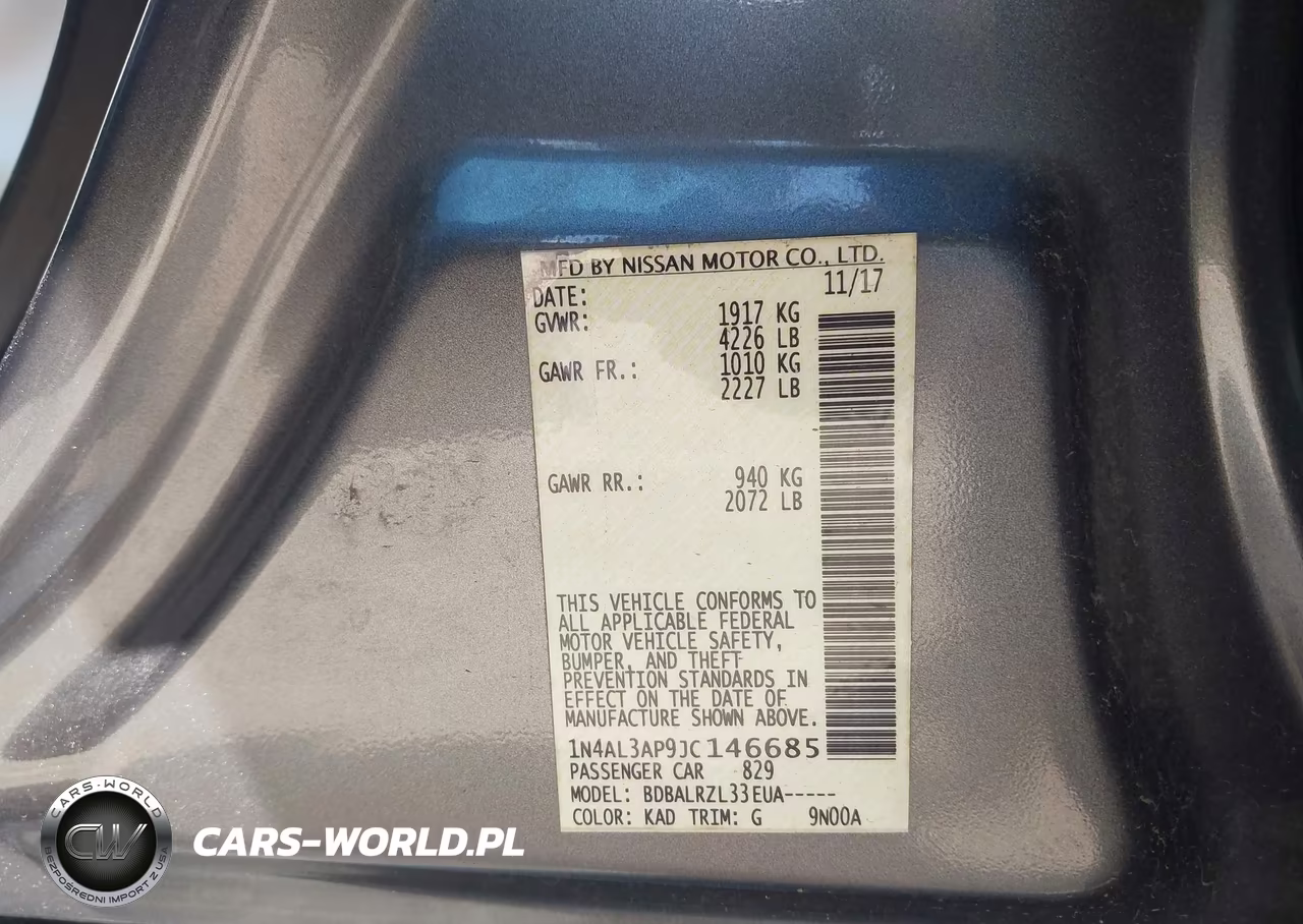 2018 Nissan Altima 2.5 Sl VIN:1N4AL3AP9JC146685 - 9