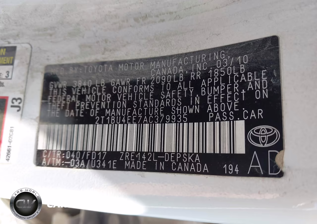 2010 Toyota Corolla S VIN:2T1BU4EE7AC379935 - 9