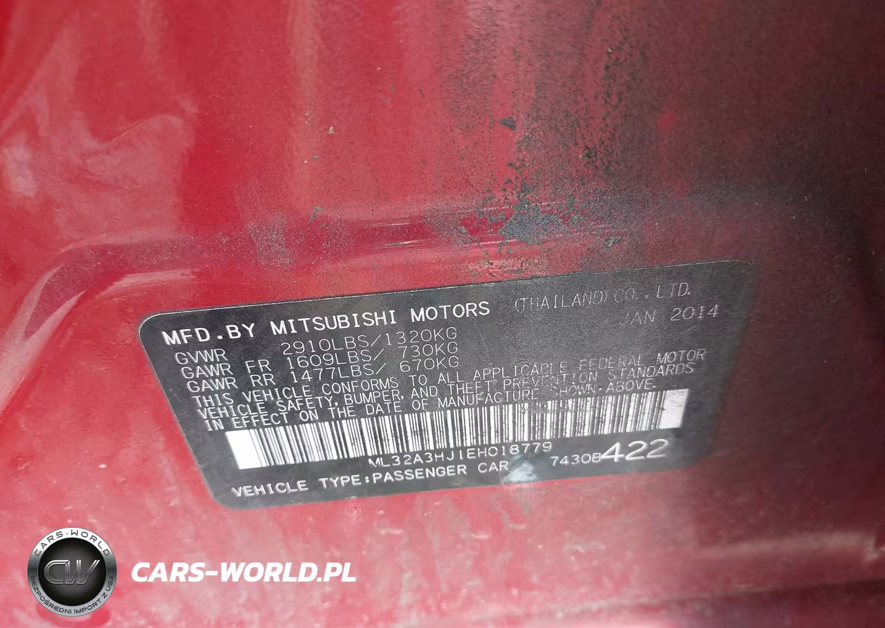 2014 Mitsubishi Mirage De VIN:ML32A3HJ1EH018779 - 9