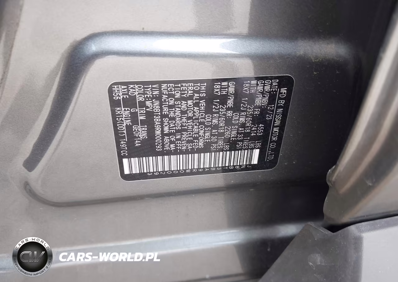 2024 Nissan Rogue Sv Fwd VIN:JN8BT3BA9RW000293 - 9