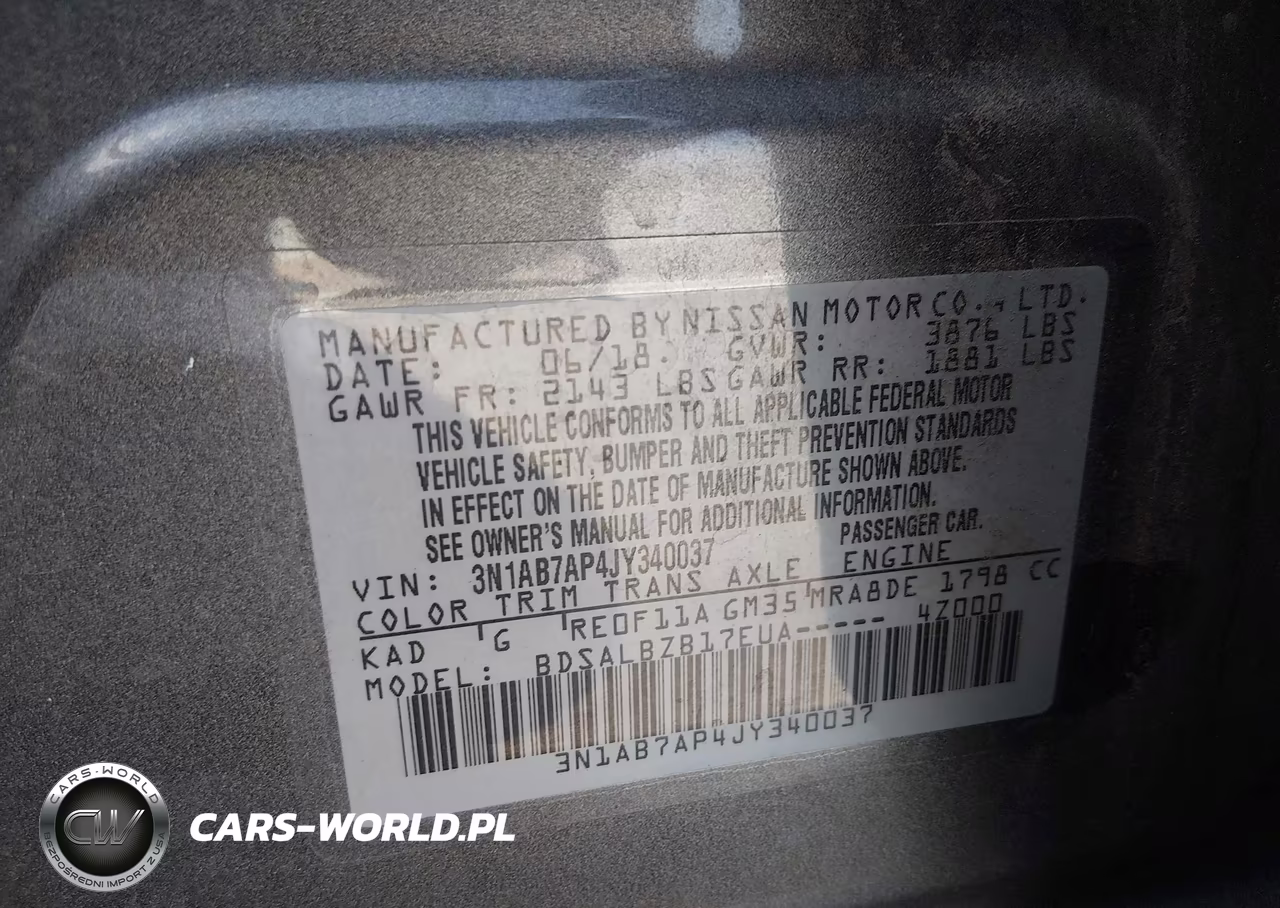 2018 Nissan Sentra S VIN:3N1AB7AP4JY340037 - 9