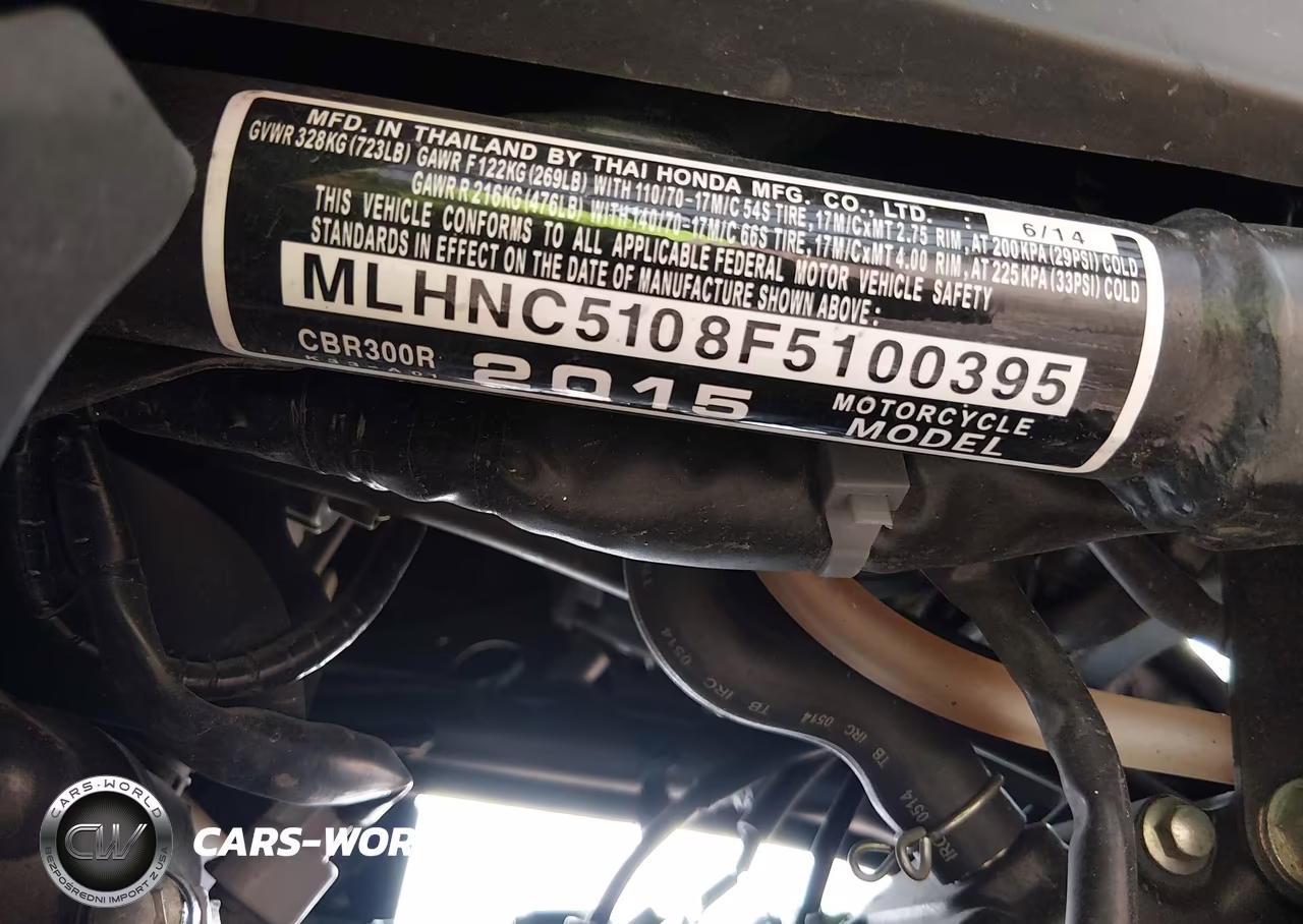 2015 Honda Cbr300 R VIN:MLHNC5108F5100395 - 10