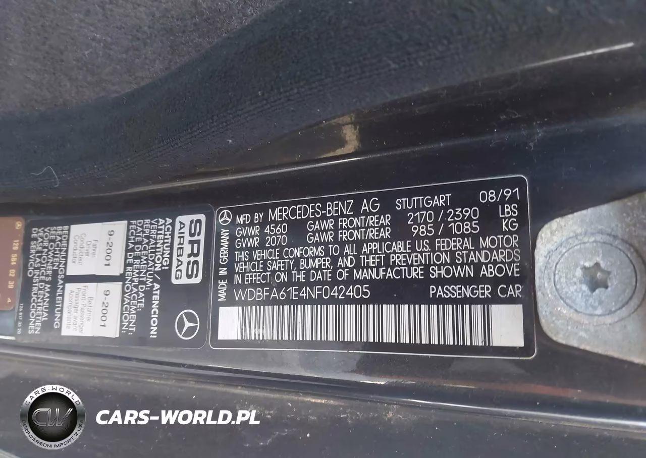 1992 Mercedes-Benz 300 Sl VIN:WDBFA61E4NF042405 - 9