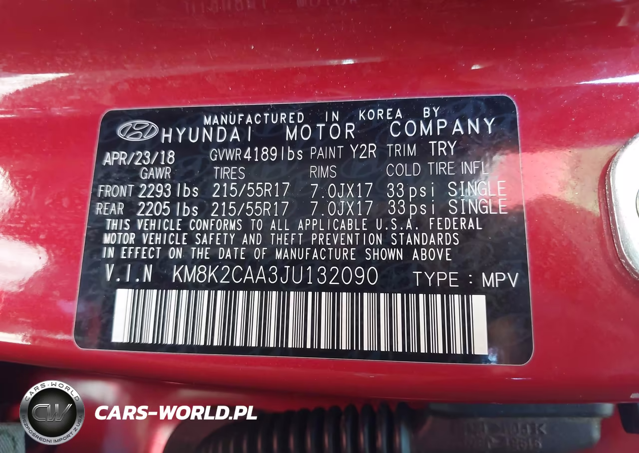 2018 Hyundai Kona Sel VIN:KM8K2CAA3JU132090 - 9
