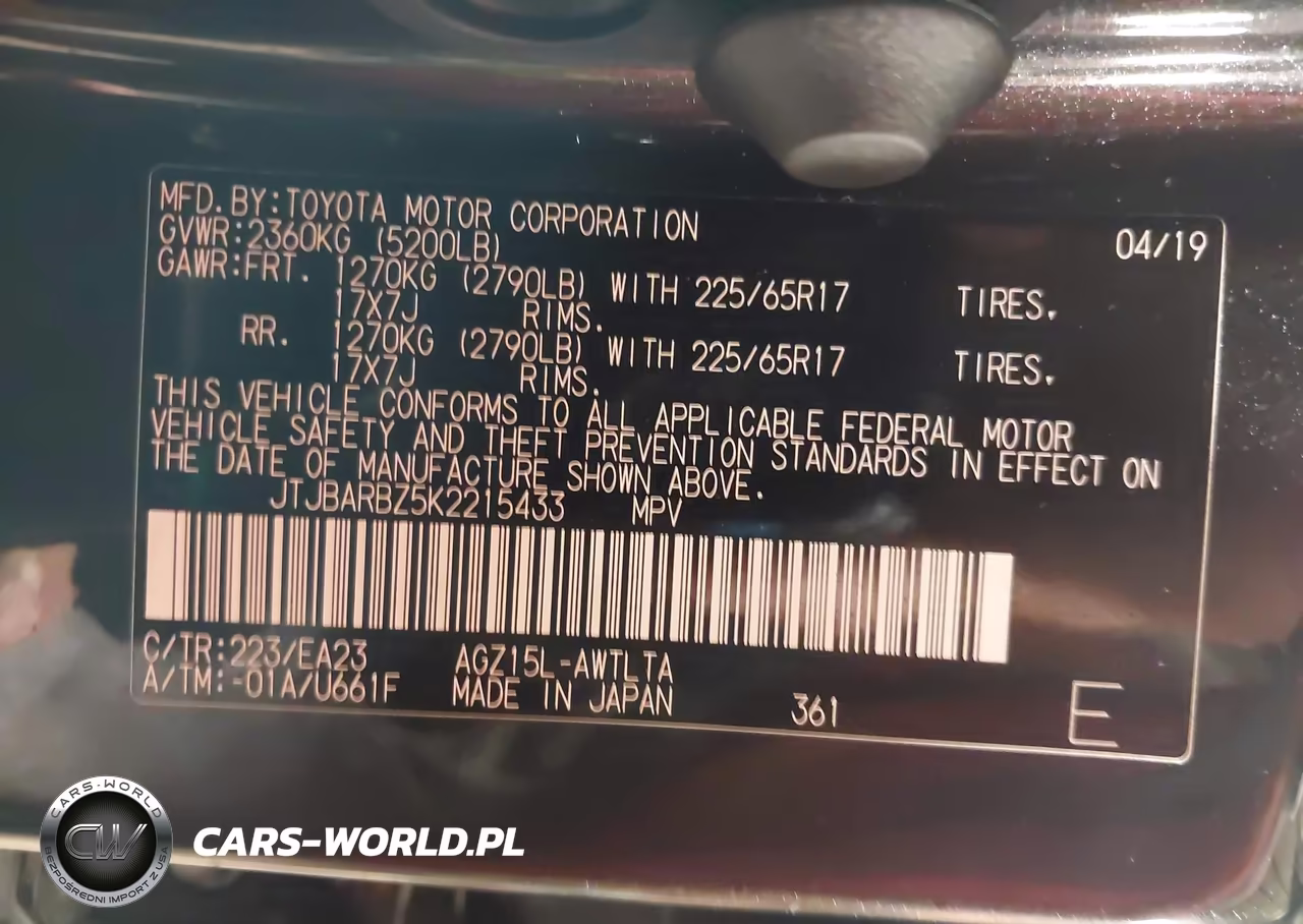 2019 Lexus Nx 300 VIN:JTJBARBZ5K2215433 - 9
