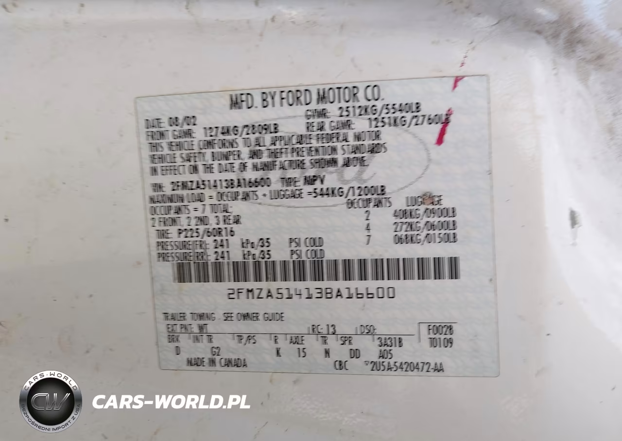 2003 Ford Windstar Lx VIN:2FMZA51413BA16600 - 9
