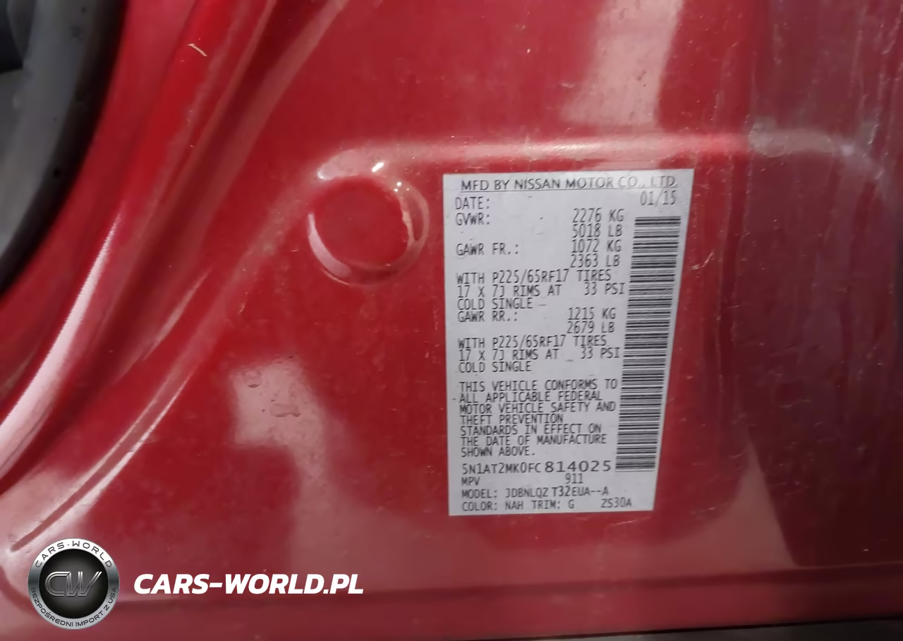2015 Nissan Rogue Sv VIN:5N1AT2MK0FC814025 - 9