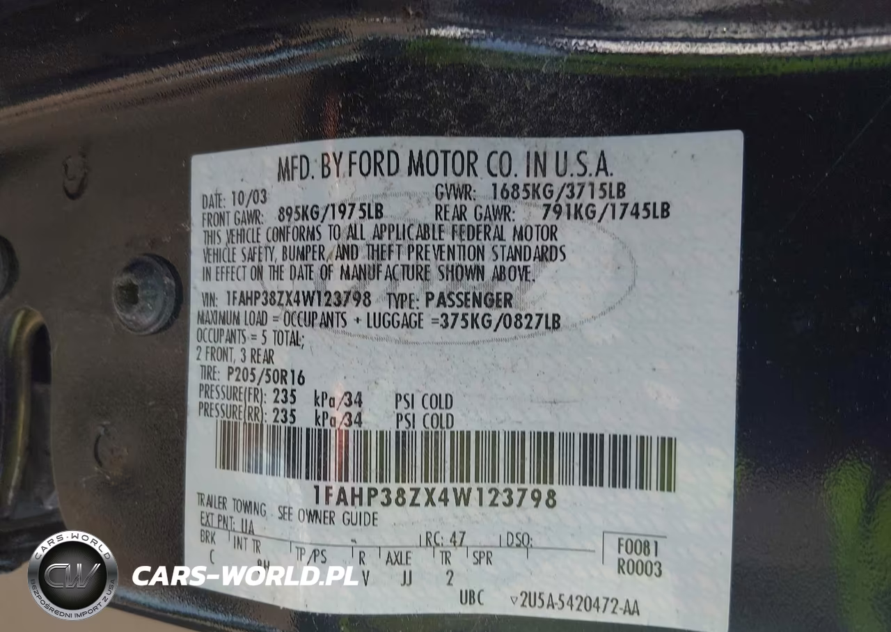 2004 Ford Focus Zts VIN:1FAHP38ZX4W123798 - 9