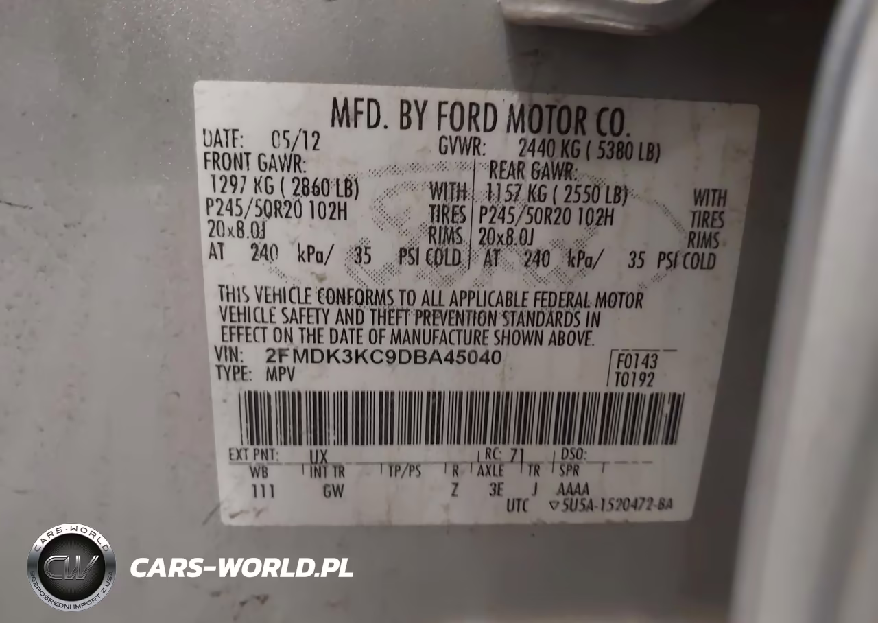 2013 Ford Edge Limited VIN:2FMDK3KC9DBA45040 - 9