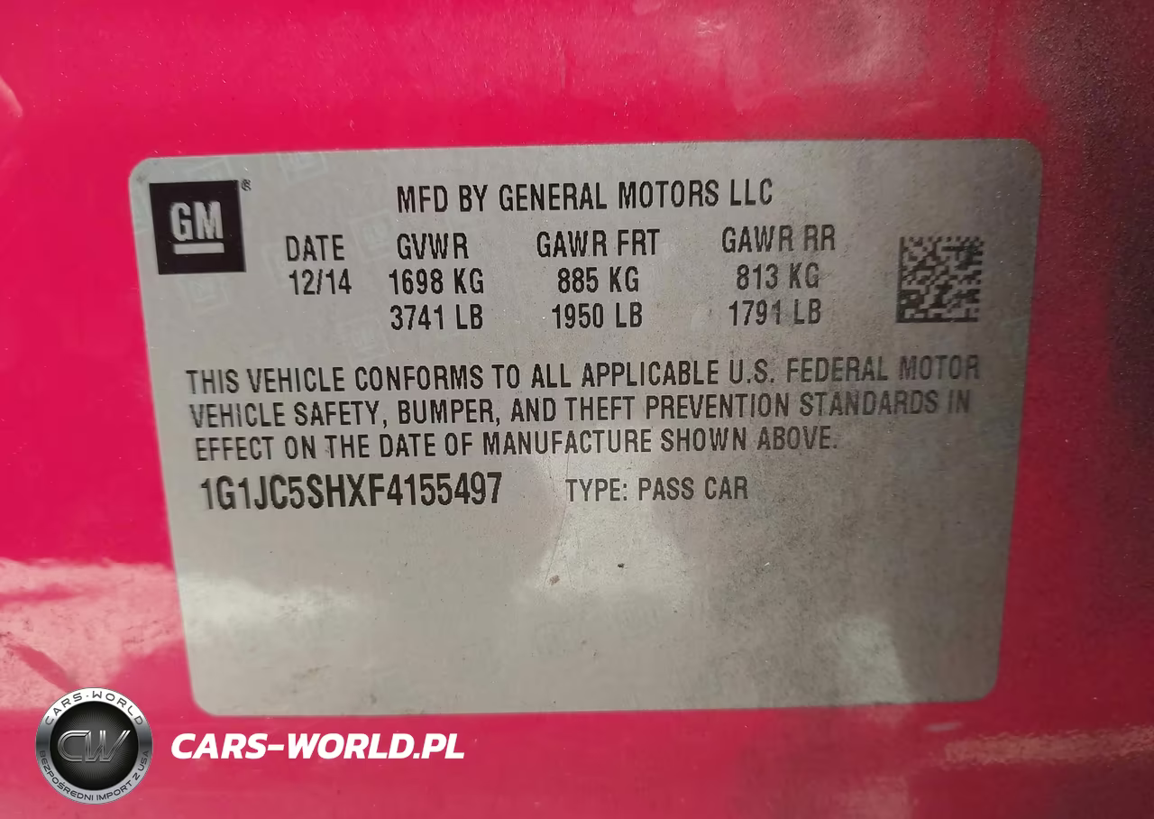 2015 Chevrolet Sonic Lt Auto VIN:1G1JC5SHXF4155497 - 9