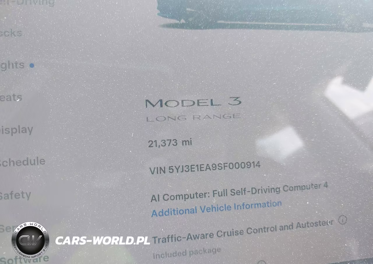 2025 Tesla Model 3 Long Range Rear-Wheel Drive-Standard Rear-Wheel Drive VIN:5YJ3E1EA9SF000914 - 14