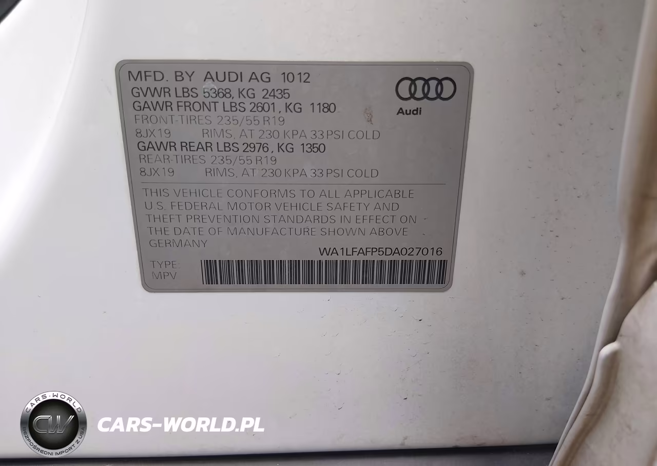 2013 Audi Q5 2.0T Premium VIN:WA1LFAFP5DA027016 - 9