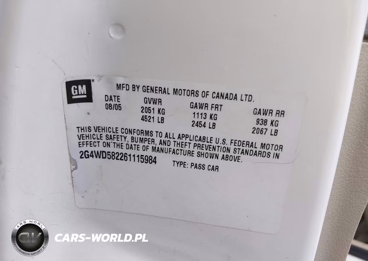 2005 Buick Lacrosse Cxl VIN:2G4WD532051226006 - 9