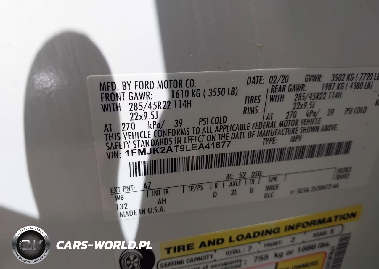 2020 Ford Expedition Limited Max VIN:1FMJK2AT9LEA41877 - 9