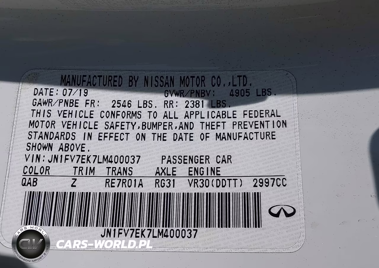 2020 Infiniti Q60 Red Sport 400 VIN:JN1FV7EK7LM400037 - 9