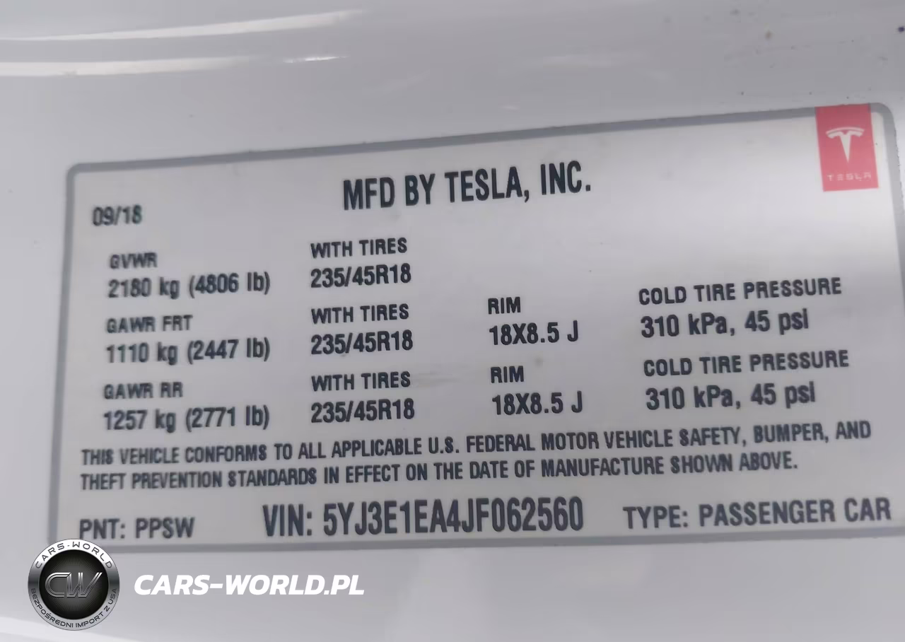 2018 Tesla Model 3 Long Range-Mid Range VIN:5YJ3E1EA4JF062560 - 9