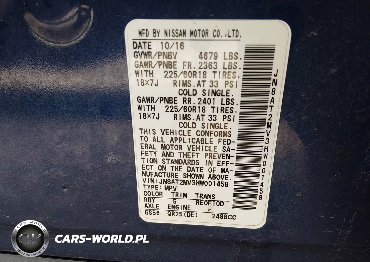2017 Nissan Rogue Sl VIN:JN8AT2MV3HW001458 - 9