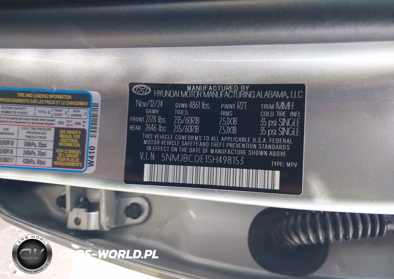 2025 Hyundai Tucson Sel VIN:5NMJBCDE1SH498153 - 9