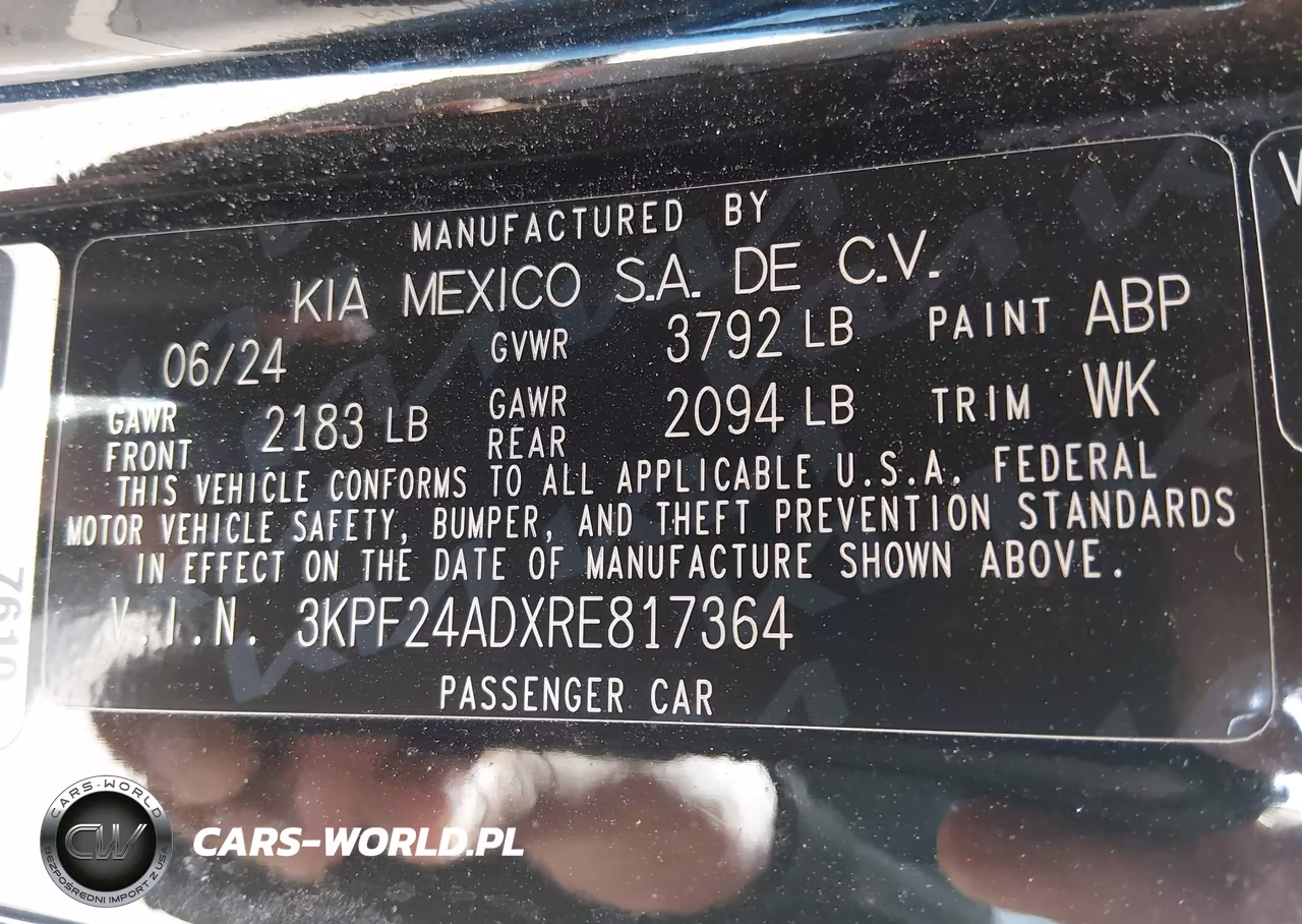 2024 Kia Forte Lxs VIN:3KPF24ADXRE817364 - 9