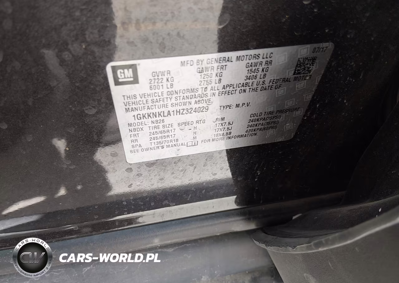 2017 GMC Acadia Sle-1 VIN:1GKKNKLA1HZ324029 - 9