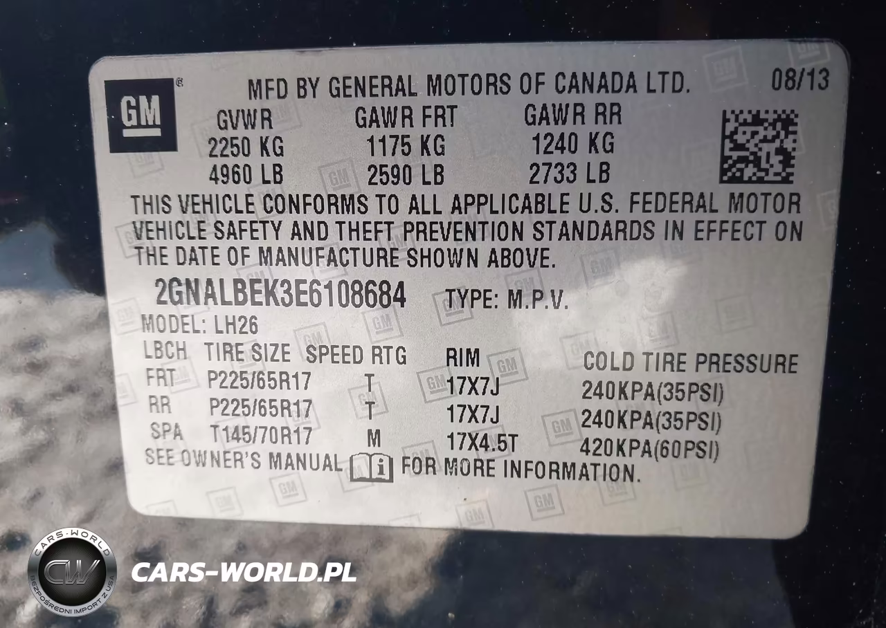 2014 Chevrolet Equinox Lt VIN:2GNALBEK3E6108684 - 9